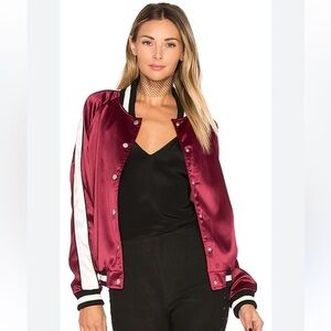 Lovers + Friends x REVOLVE NWOT The Nomad Satin Bomber Jacket Size XS